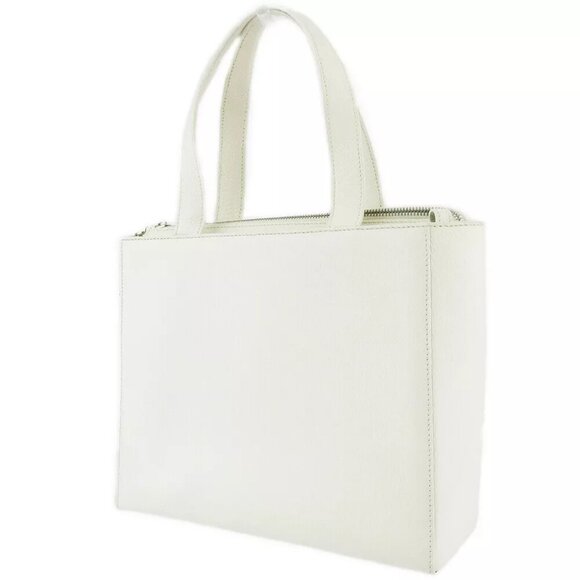 CELINE Tote Bag Square form white leather Authentic used - Picture 1 of 9